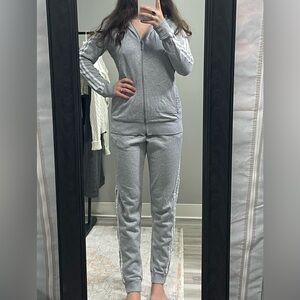 Adidas Heather Gray Tracksuit Set